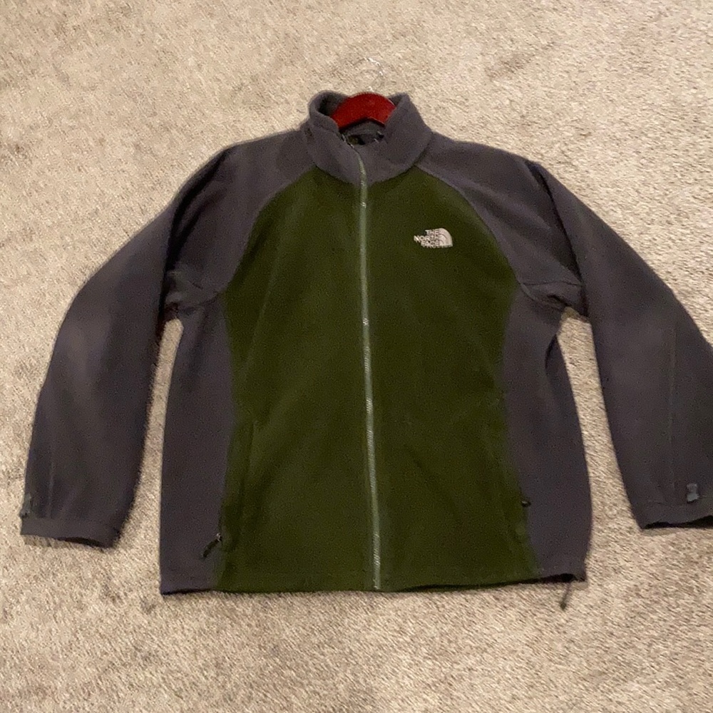 Men’s North Face green fleece. Size Large